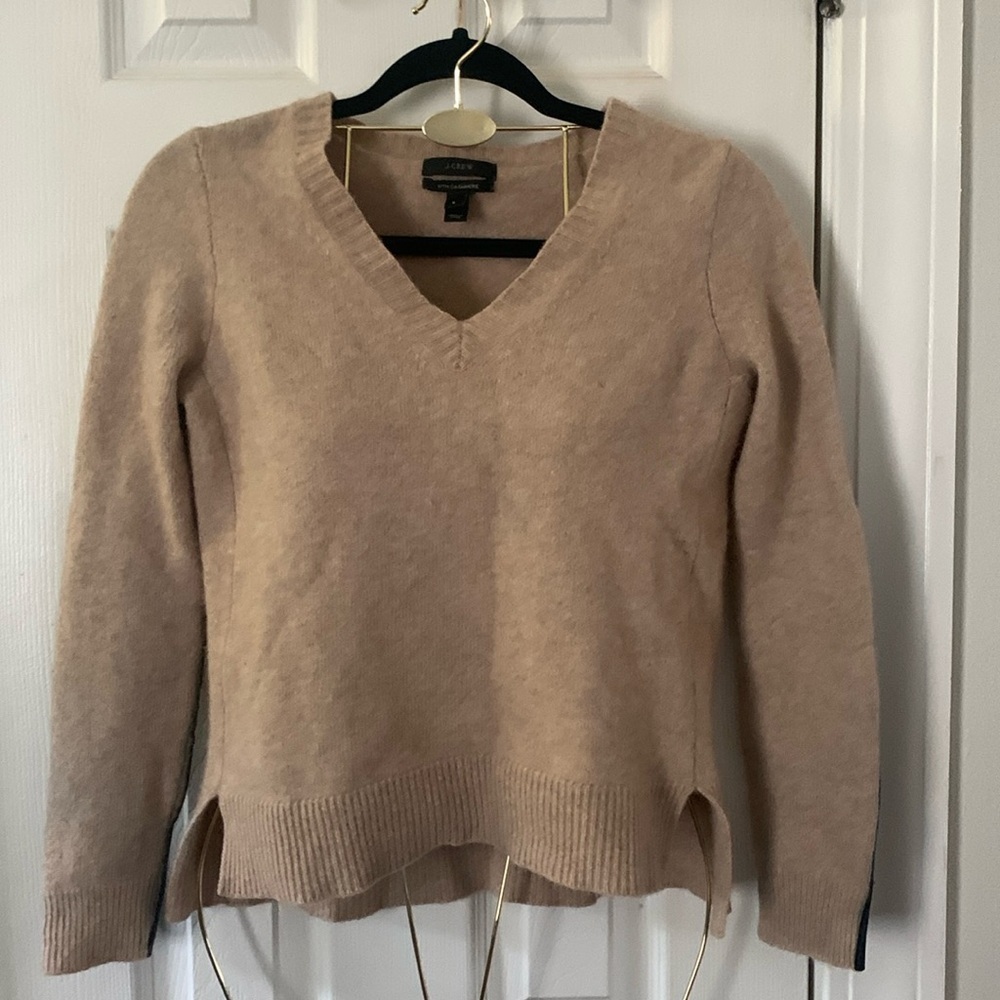 J. Crew Tan Cashmere/Wool Blend Sweater Size S